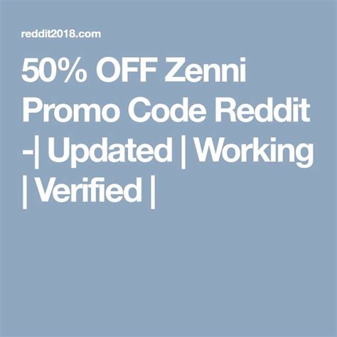 zenni promo codes reddit.